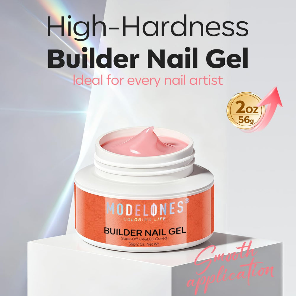 Modelones Gel Builder UV-LED curing supports durable sets with fast, reliable hard-gel results.
