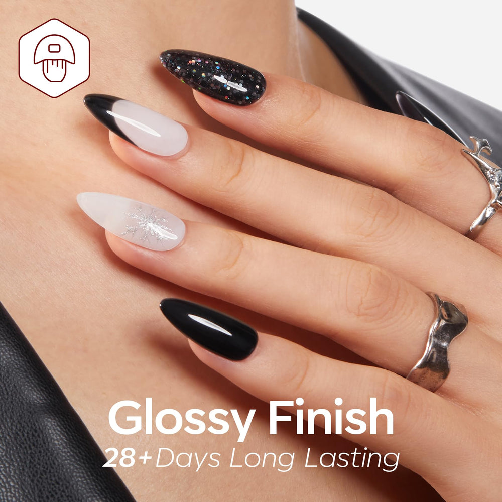 Modelones glitter polish showcases sparkling effects for party-ready nails and festive moods.