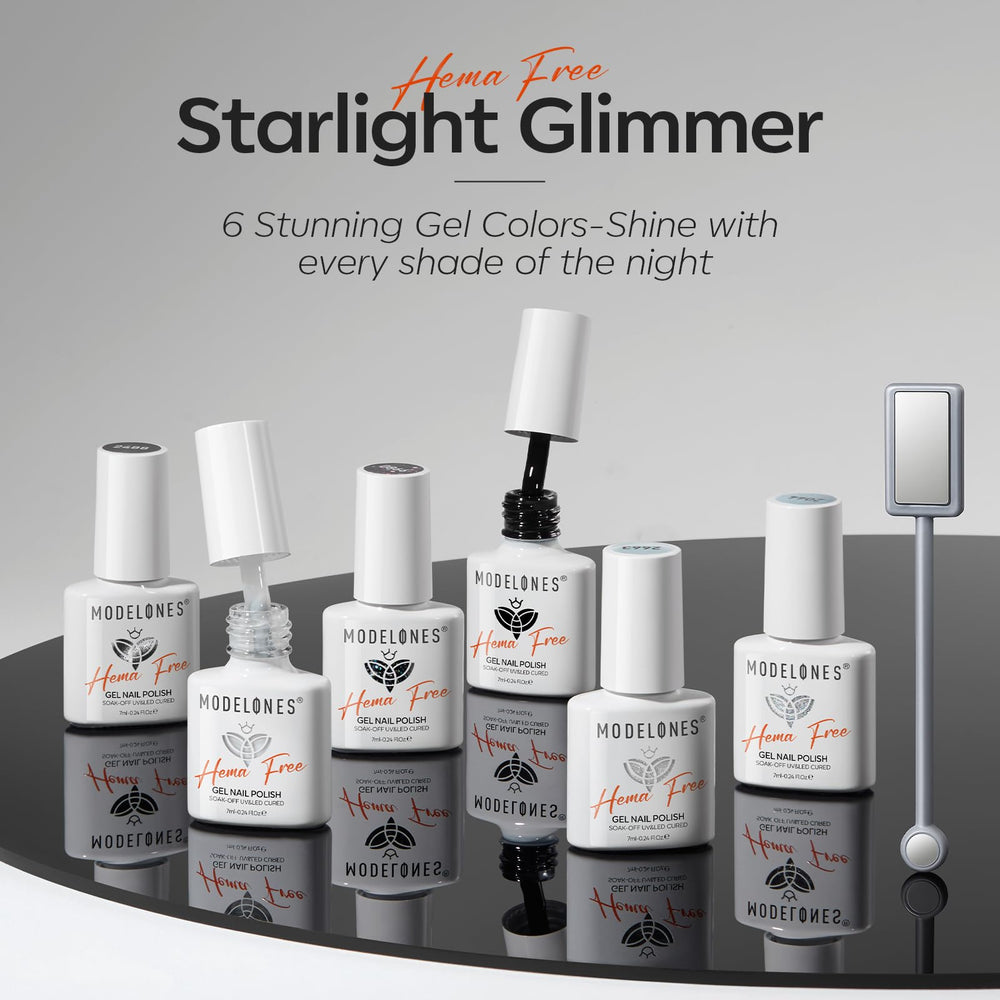 Modelones gray cat-eye polish demonstrates magnetic shimmer for dynamic nail designs.