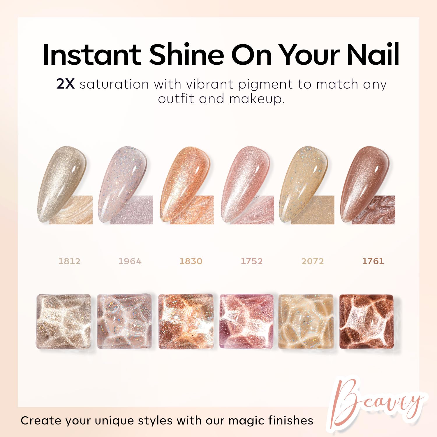 Modelones gel nail polish set nude swatches displaying versatile neutral tones