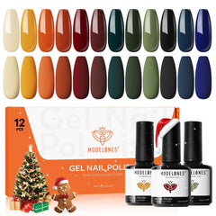 Modelones gel nail polish set packaging showing 12 colors for salon or home use.