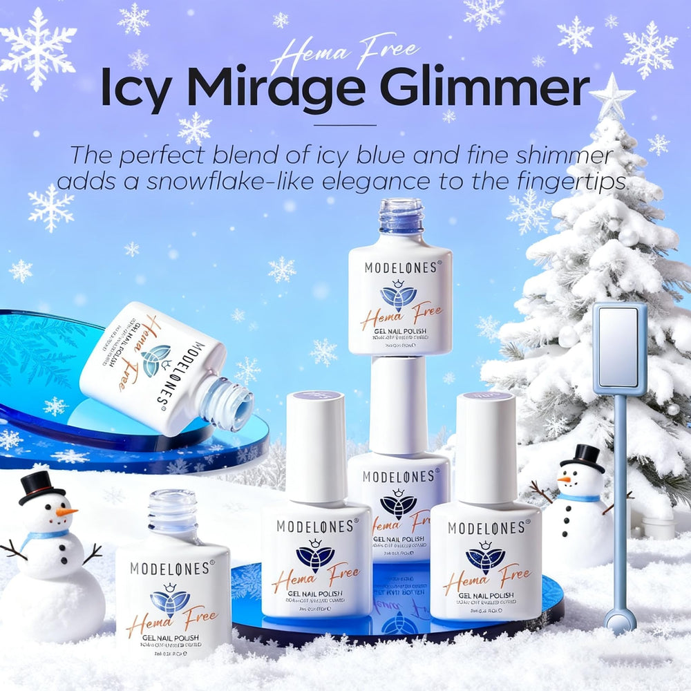 Modelones royal blue glitter gel polish swatch for bold shimmer nails.