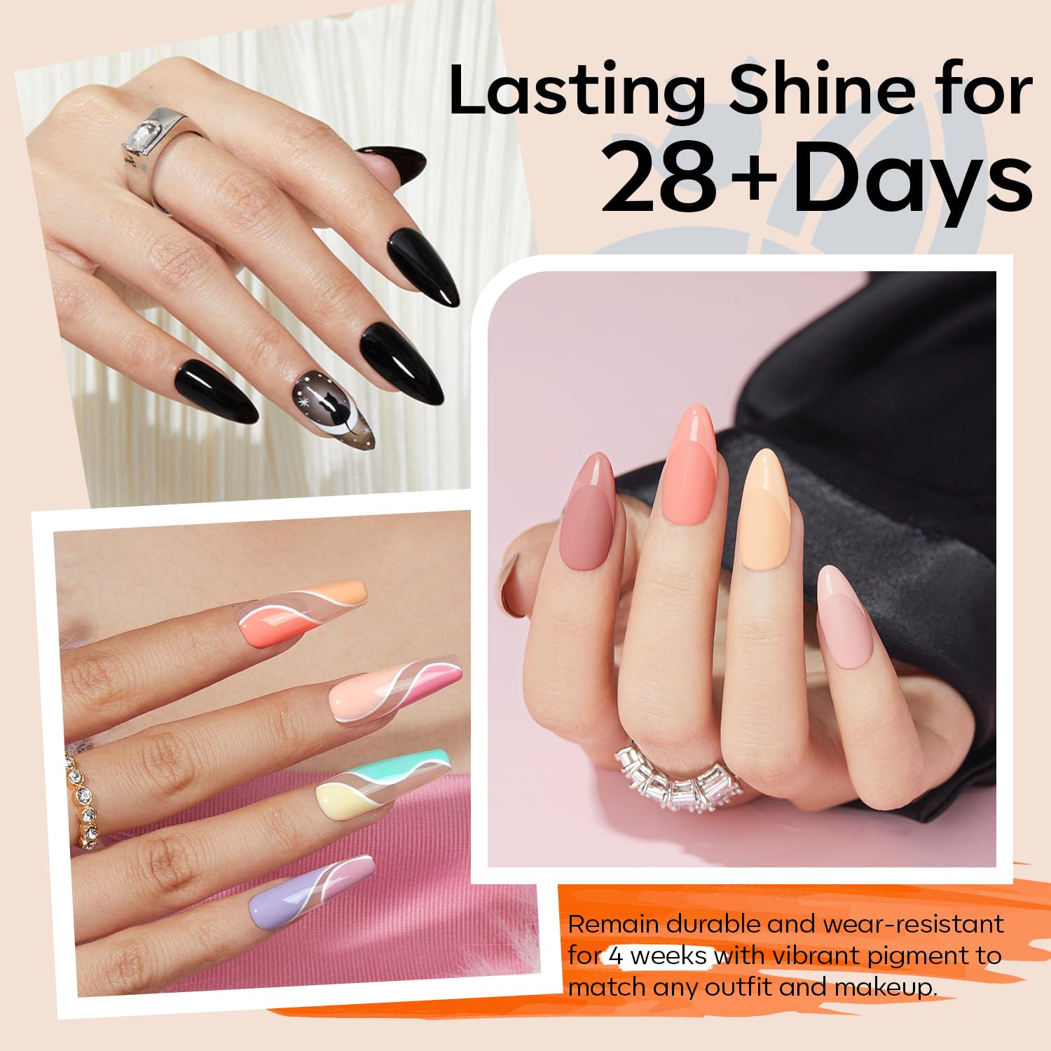 Modelones glitter top coat adds sparkle for festive nail designs