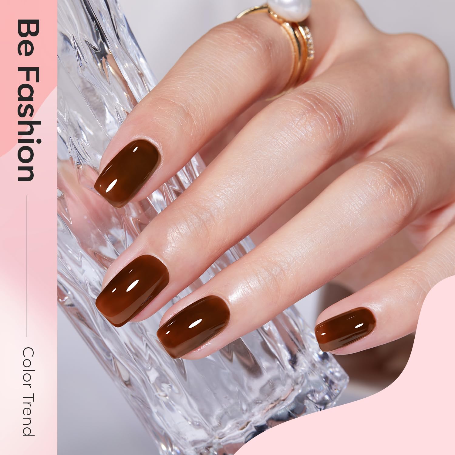 Modelones gel polish in red offers bold color with a translucent jelly glow.
