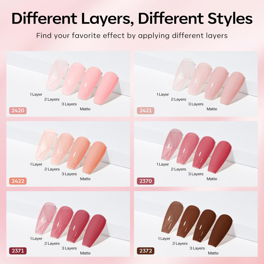 Modelones jelly pink shade provides subtle, translucent color with fast-dry results.
