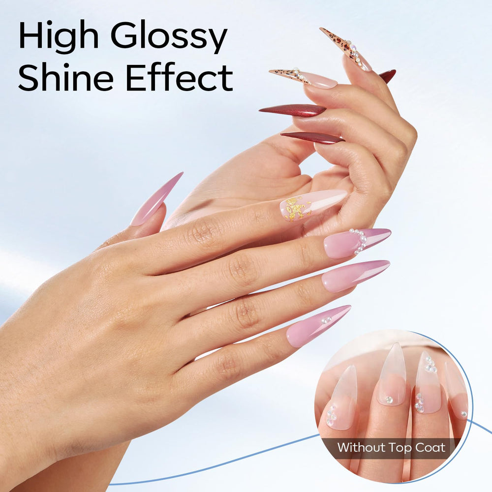 Modelones gel set cures under UV LED lamp in 60 to 90 seconds