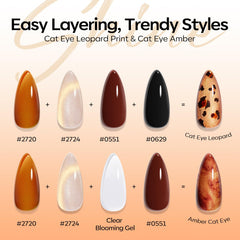 Modelones light gold cat eye gel with shimmering effect