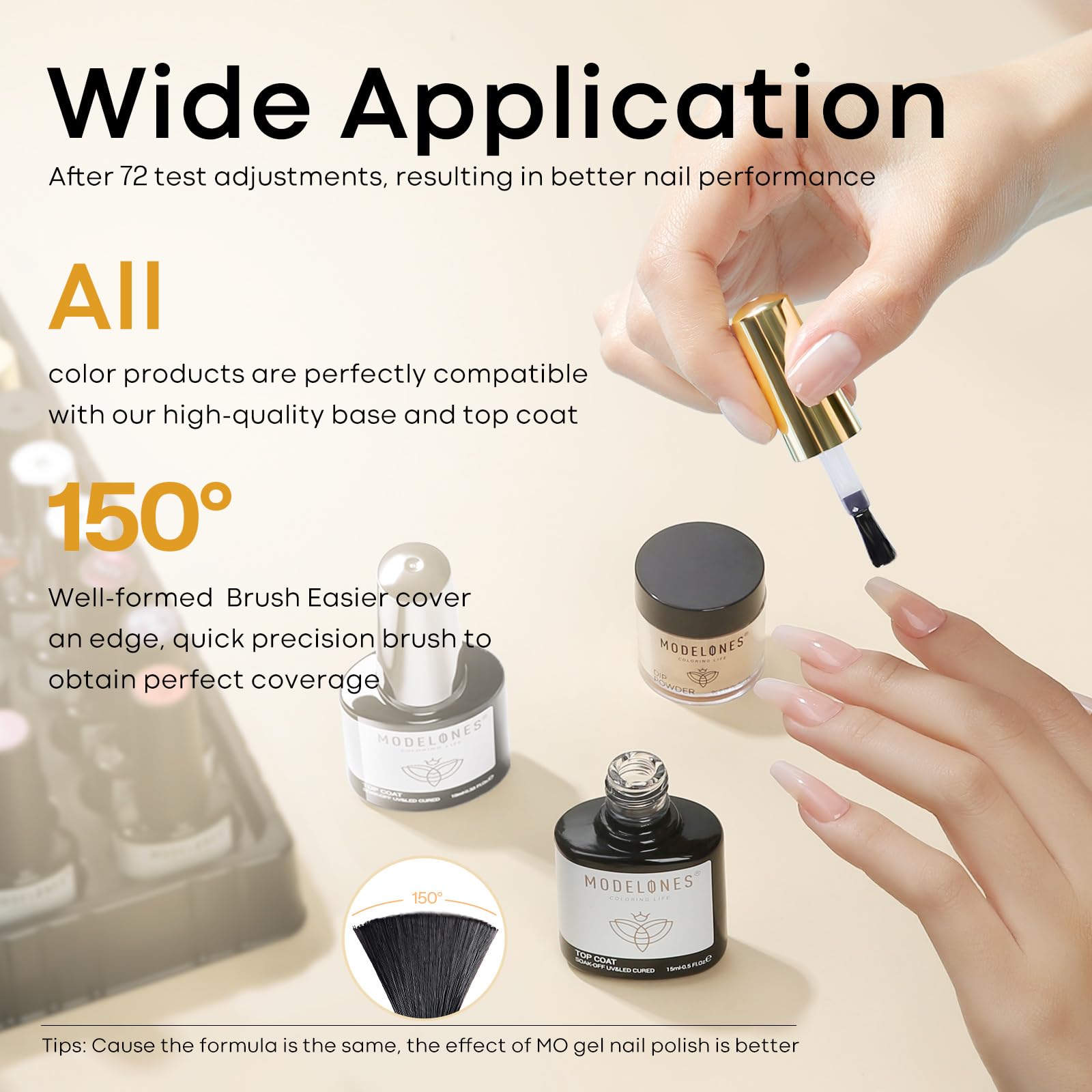 Modelones 30-day wear potential for a long-lasting manicure.