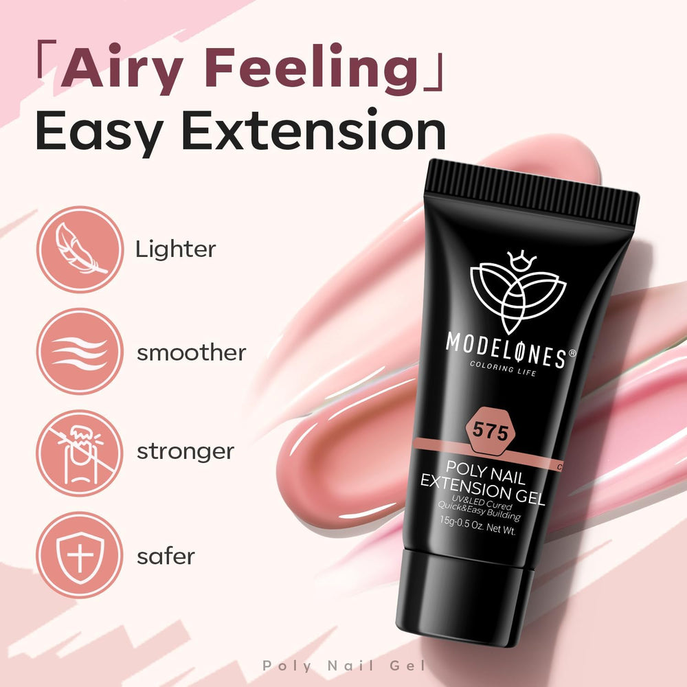 Modelones low-odor formula safe on natural nails during wear.
