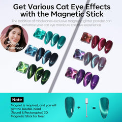Modelones magnet for precise cat-eye effect in seconds.