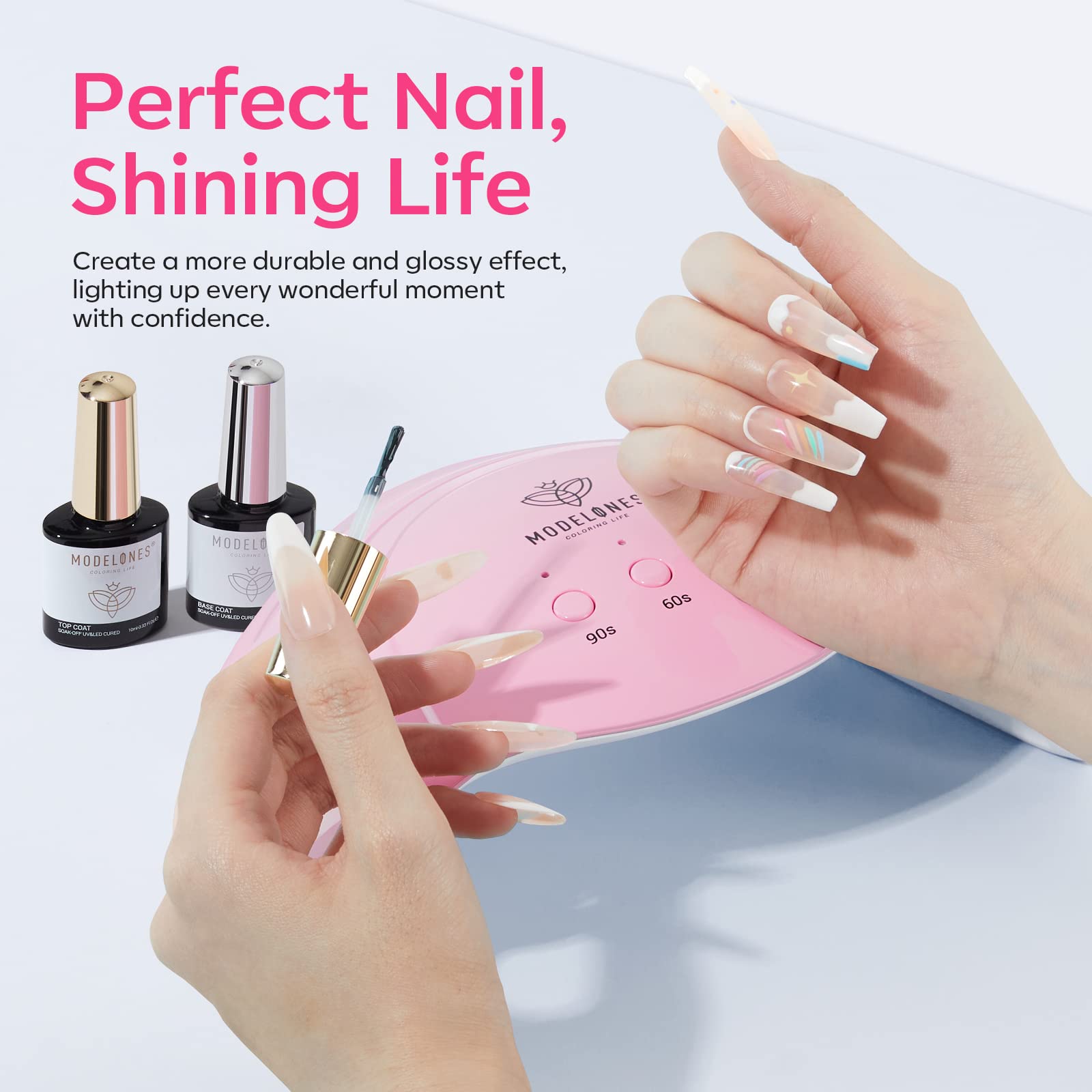 Modelones manicure kit full setup shows durable, home-friendly design.