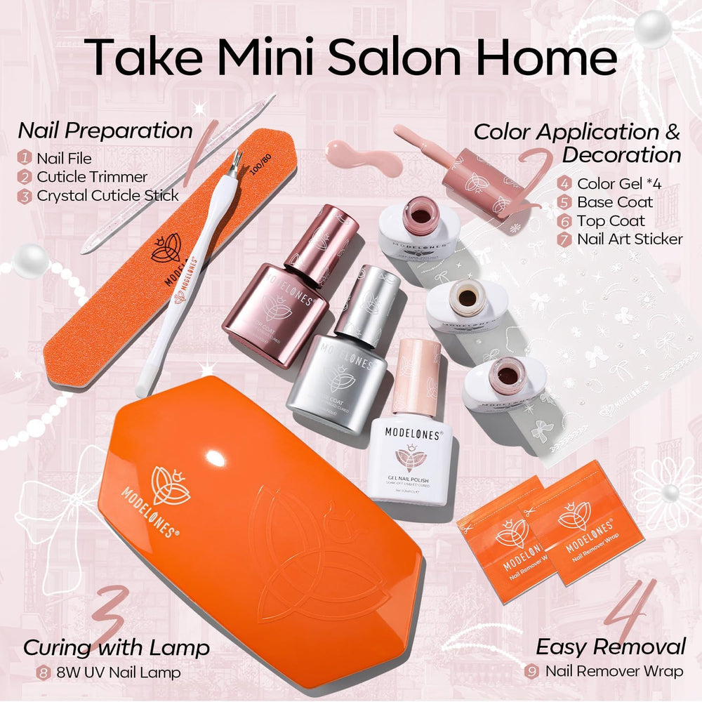 Modelones nail art stickers set adds easy personalized flair.