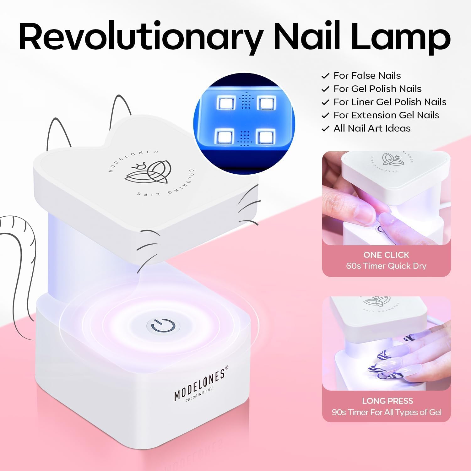 Modelones nail dehydrator aids better adhesion before application