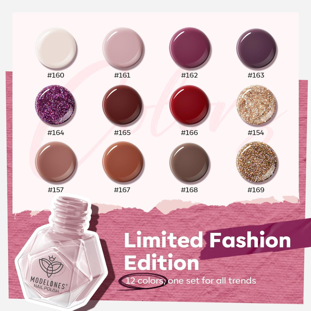 Modelones color-blocking with set swatches demonstrates layering possibilities
