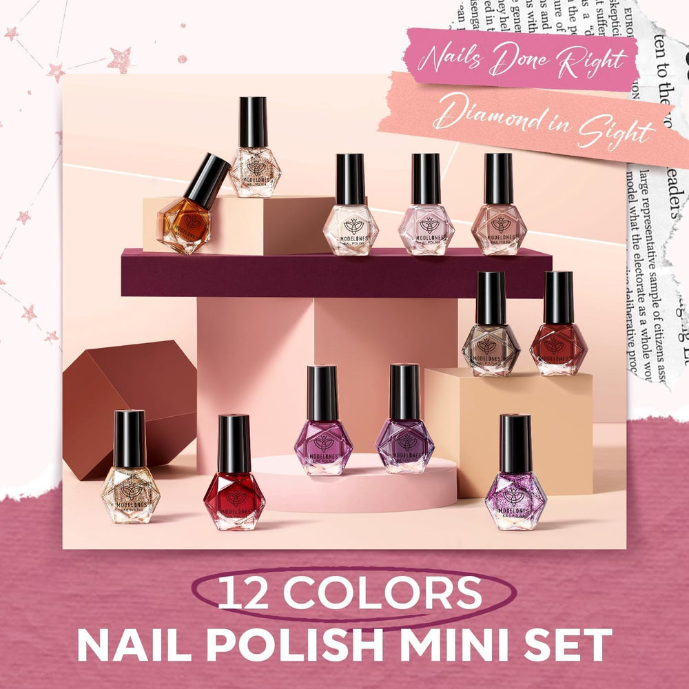 Modelones dark red manicure close-up illustrates rich coverage