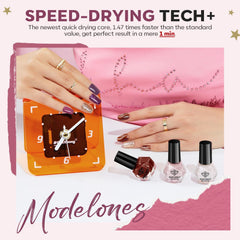 Modelones purple shimmer bottle image shows vibrant long-lasting shine