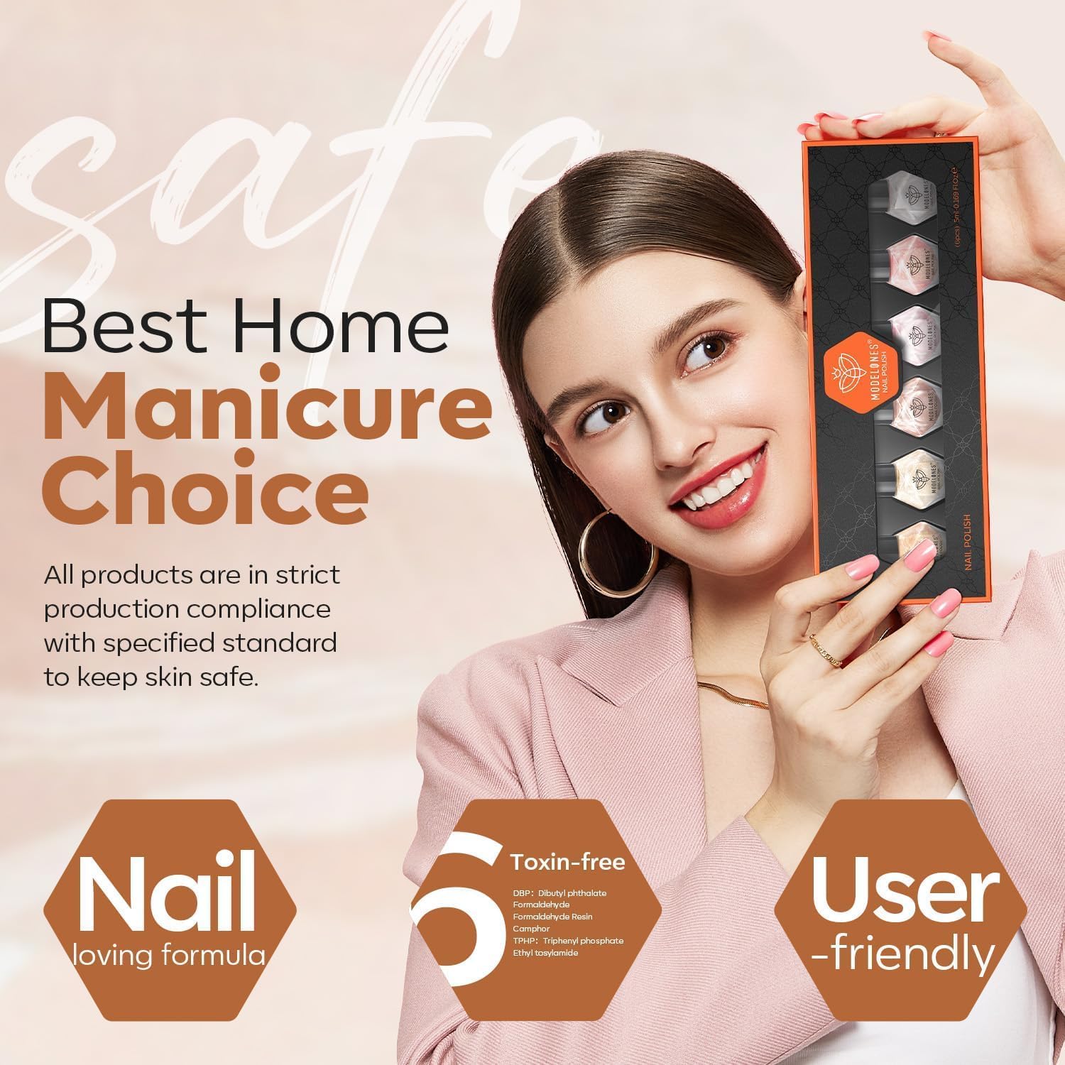 Modelones nail polish set gift-packaging image displaying compact mini kit ideal for gifting.