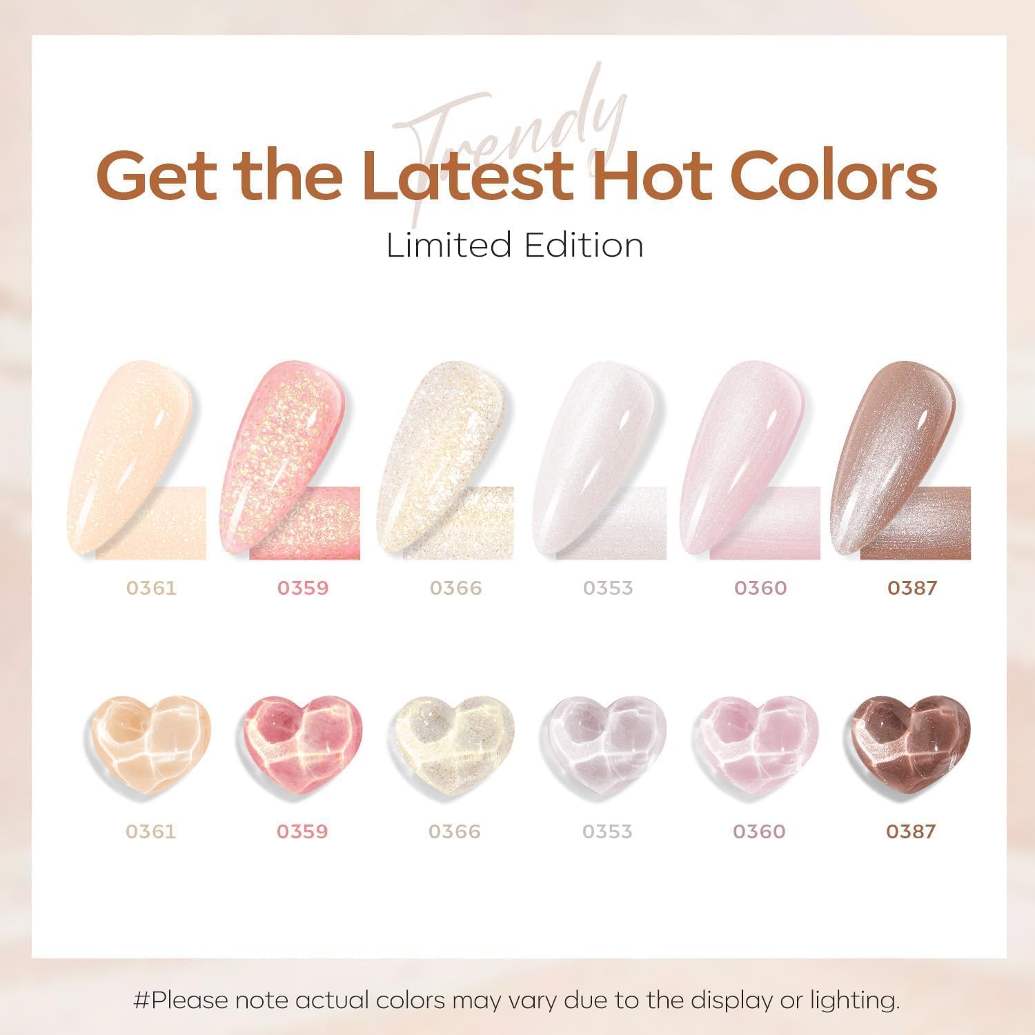 Modelones nail polish set shimmer pink image highlighting soft pink shimmer for elegant daily manicures.