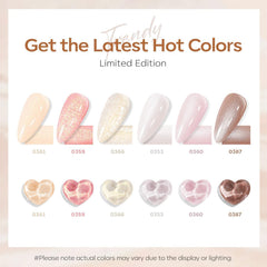 Modelones nail polish set shimmer pink image highlighting soft pink shimmer for elegant daily manicures.