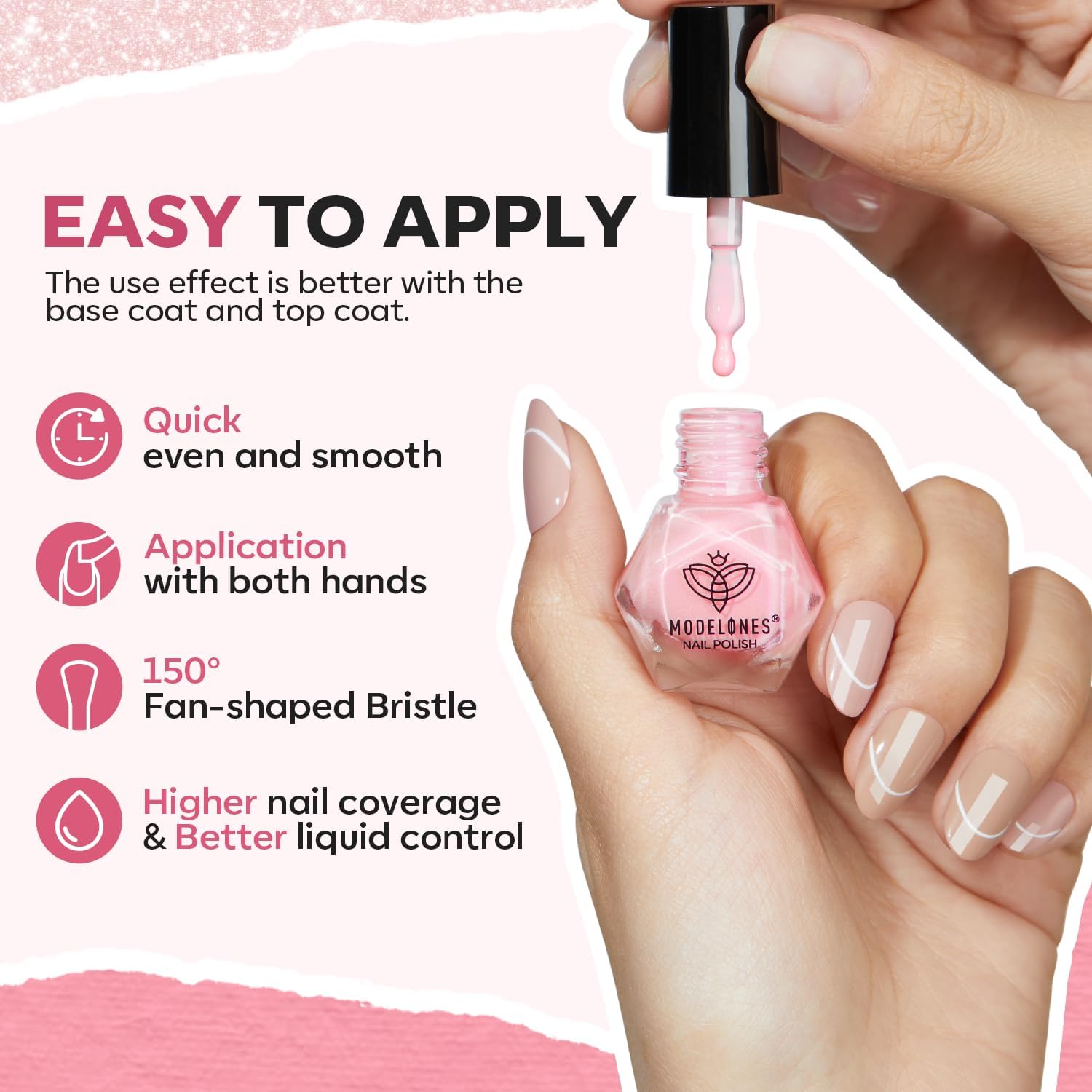 Modelones two-coat finish options for high-shine or matte looks.