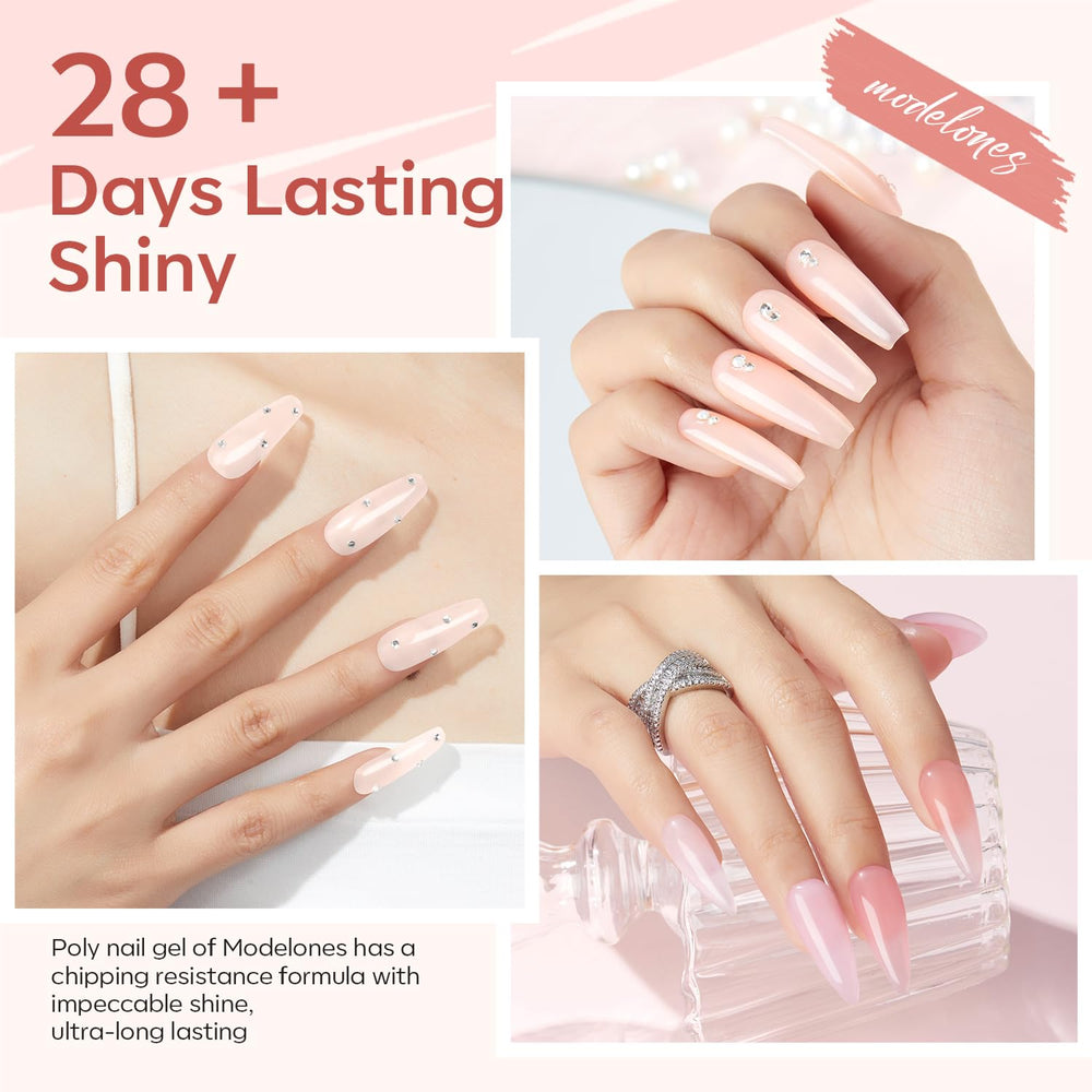 Modelones two nail tips clips support precise extension shaping.