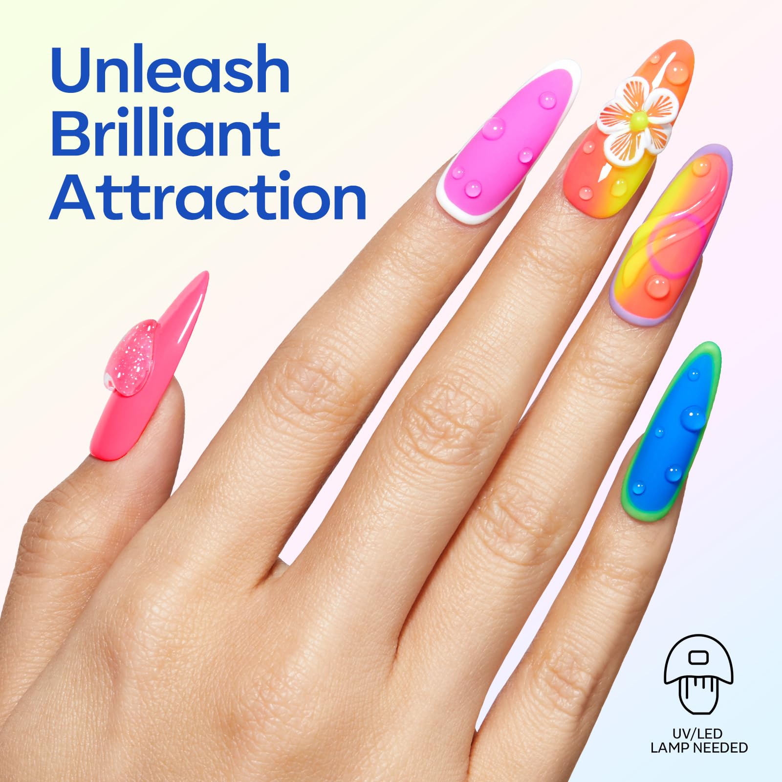 Modelones gel brush glides smoothly for easy application and neat nails.