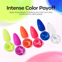 Modelones Color Window display helps you pick shades quickly for neon nail art.