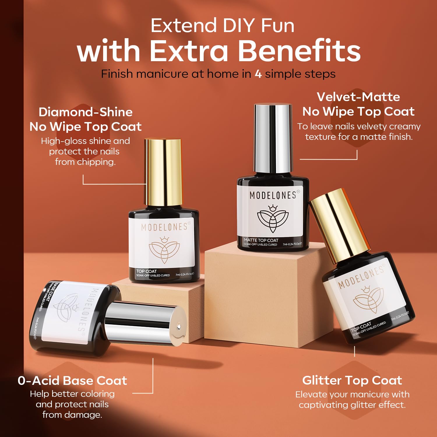 Modelones non-toxic ingredients label communicates safer nail care