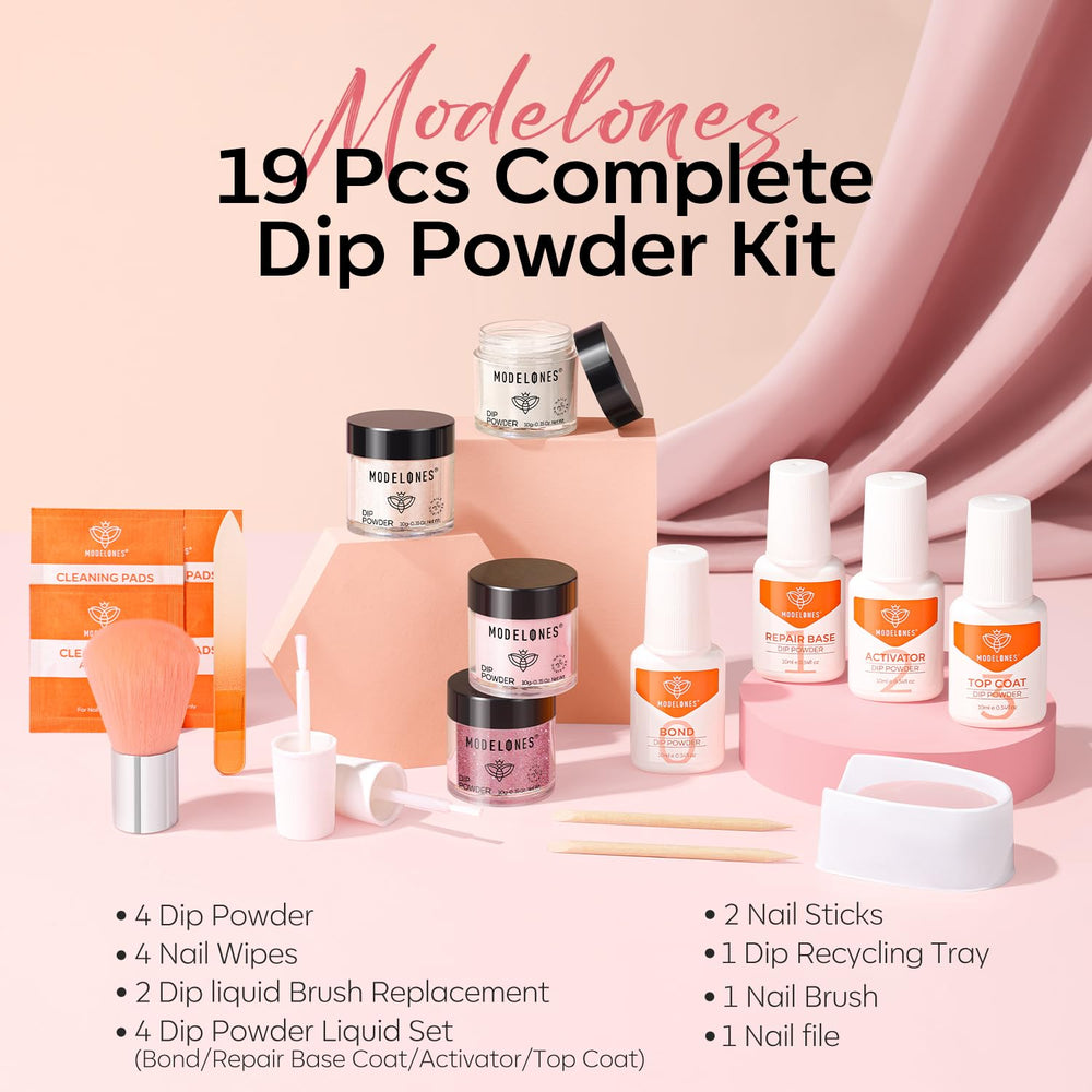 Modelones nude dip powder for natural, subtle nails
