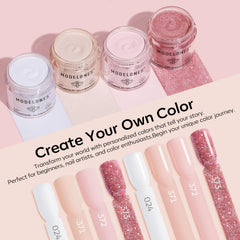 Modelones white dip powder for crisp French manicure looks