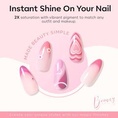 Modelones gel polish bottles arranged in a six-color lineup for easy selection.