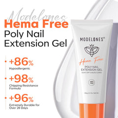 Application of Modelones poly gel shows smooth, self-leveling finish.