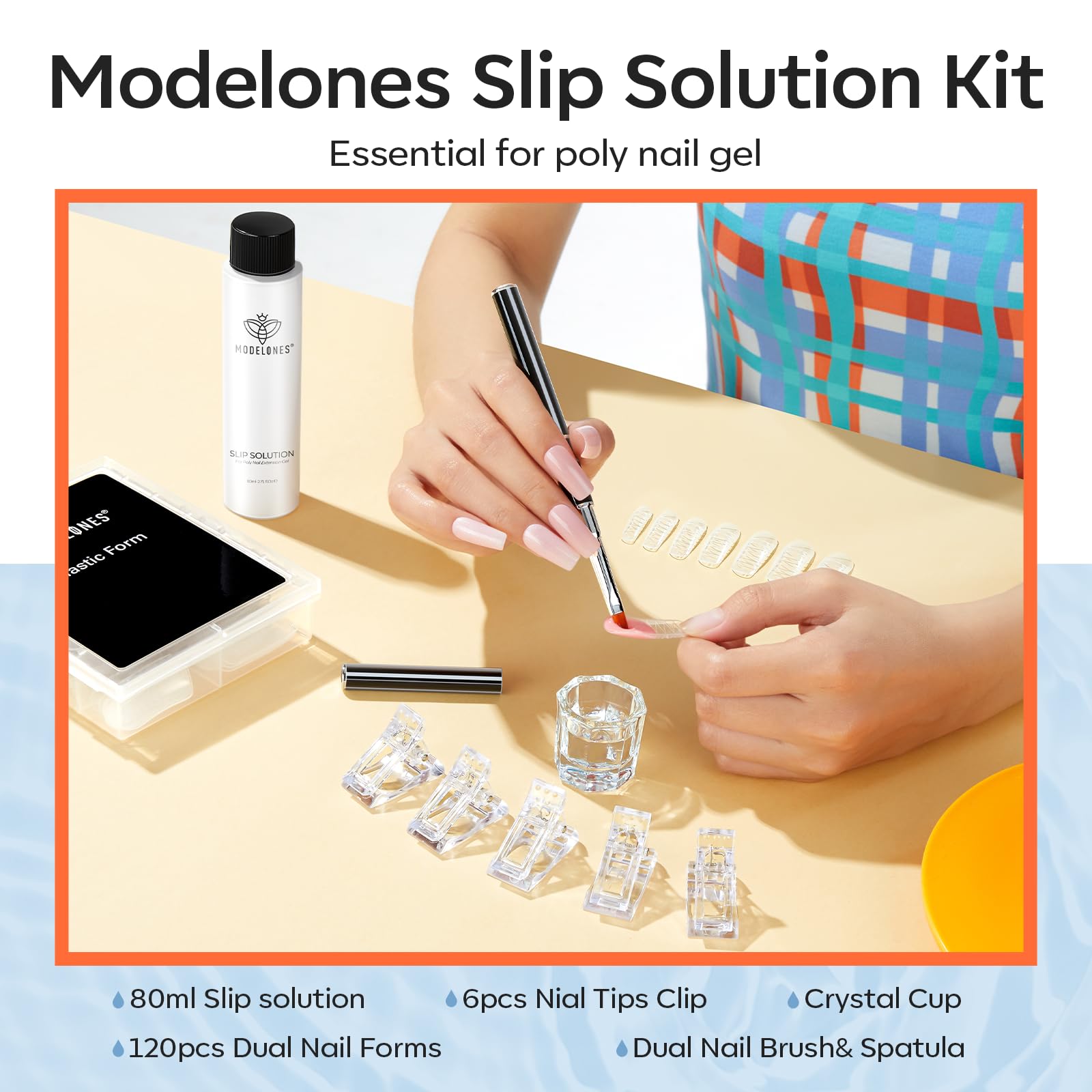Modelones poly gel dual nail forms with 120pcs in 12 sizes for precise extensions