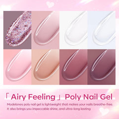Modelones poly nail gel kit dehydrator and primer prep nails for longevity