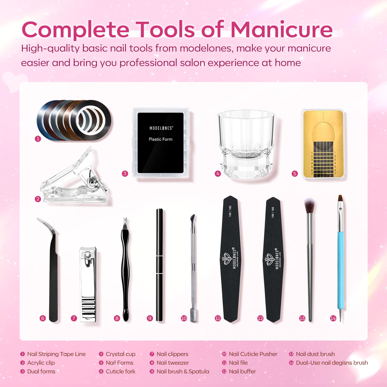 Modelones poly nail gel kit gift packaging ready for gifting