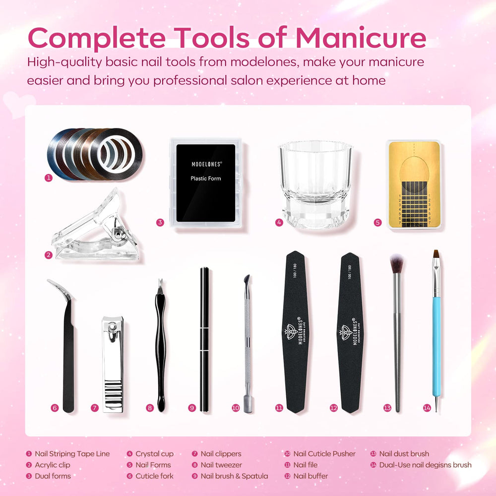 Modelones poly nail gel kit gift packaging ready for gifting