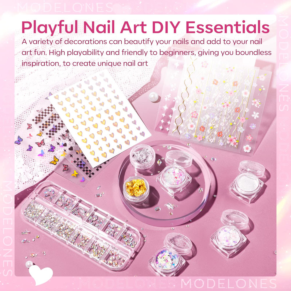 Modelones poly nail gel kit tools including file and buffer