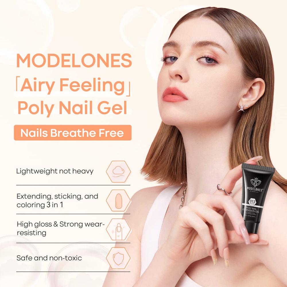 MODELONES Poly Nail Gel Long-Lasting Wear with proper prep.
