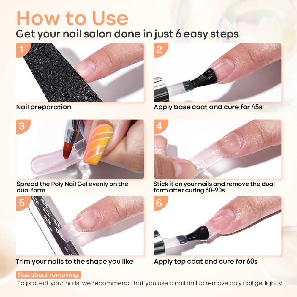 MODELONES Poly Nail Gel Low-Odor Formula gentler on nails.