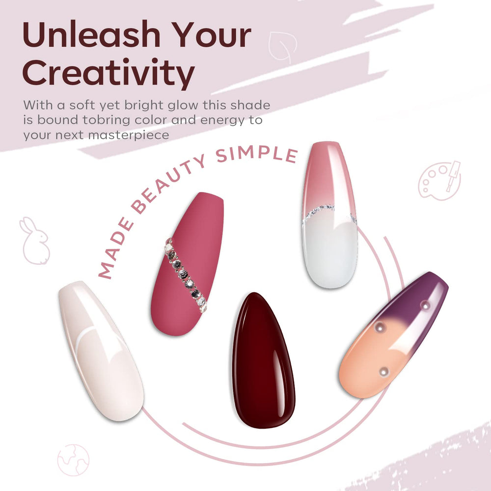 Modelones poly nail gel set at-home-salon image showcases easy DIY manicure.