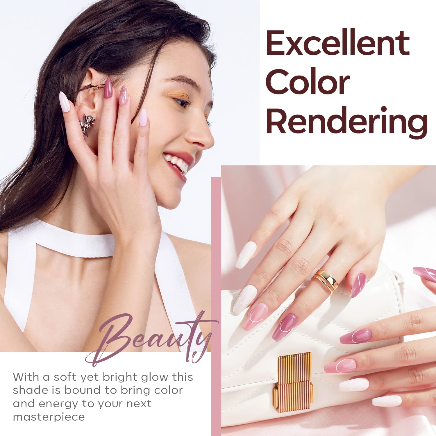 Modelones poly nail gel red swatch creates bold, eye-catching nails.