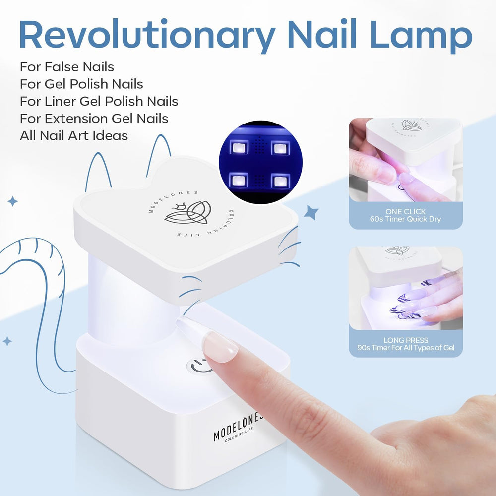 Modelones portable UV-LED nail lamp ready for compact home sessions