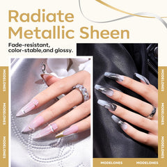 Modelones precision-tip 0.1mm gel liner enables crisp lines.
