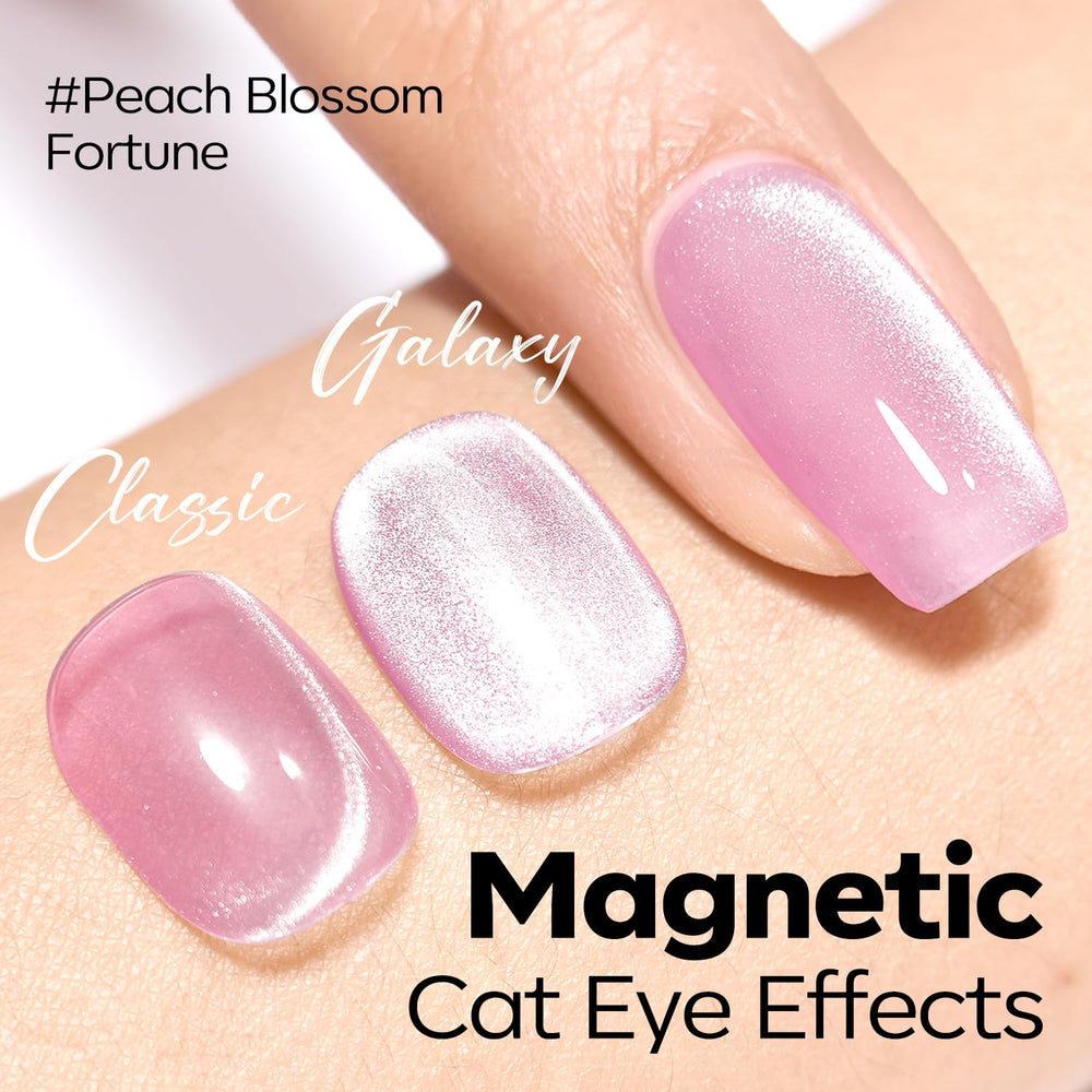 Modelones rosa ojo-gato purpurina magnética para efectos variables con magneto
