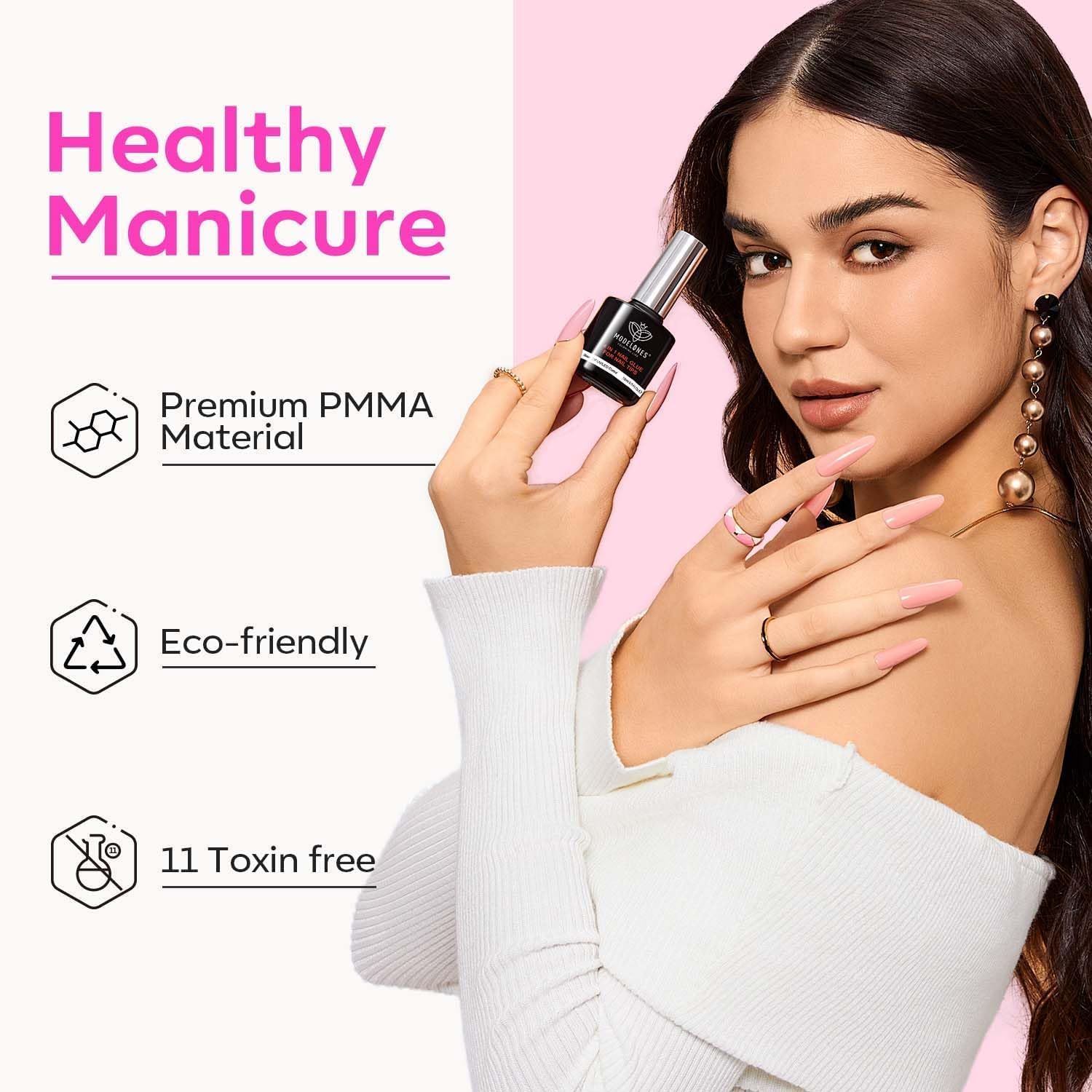 Modelones salon-at-home detailed view displays kit components organized for use.