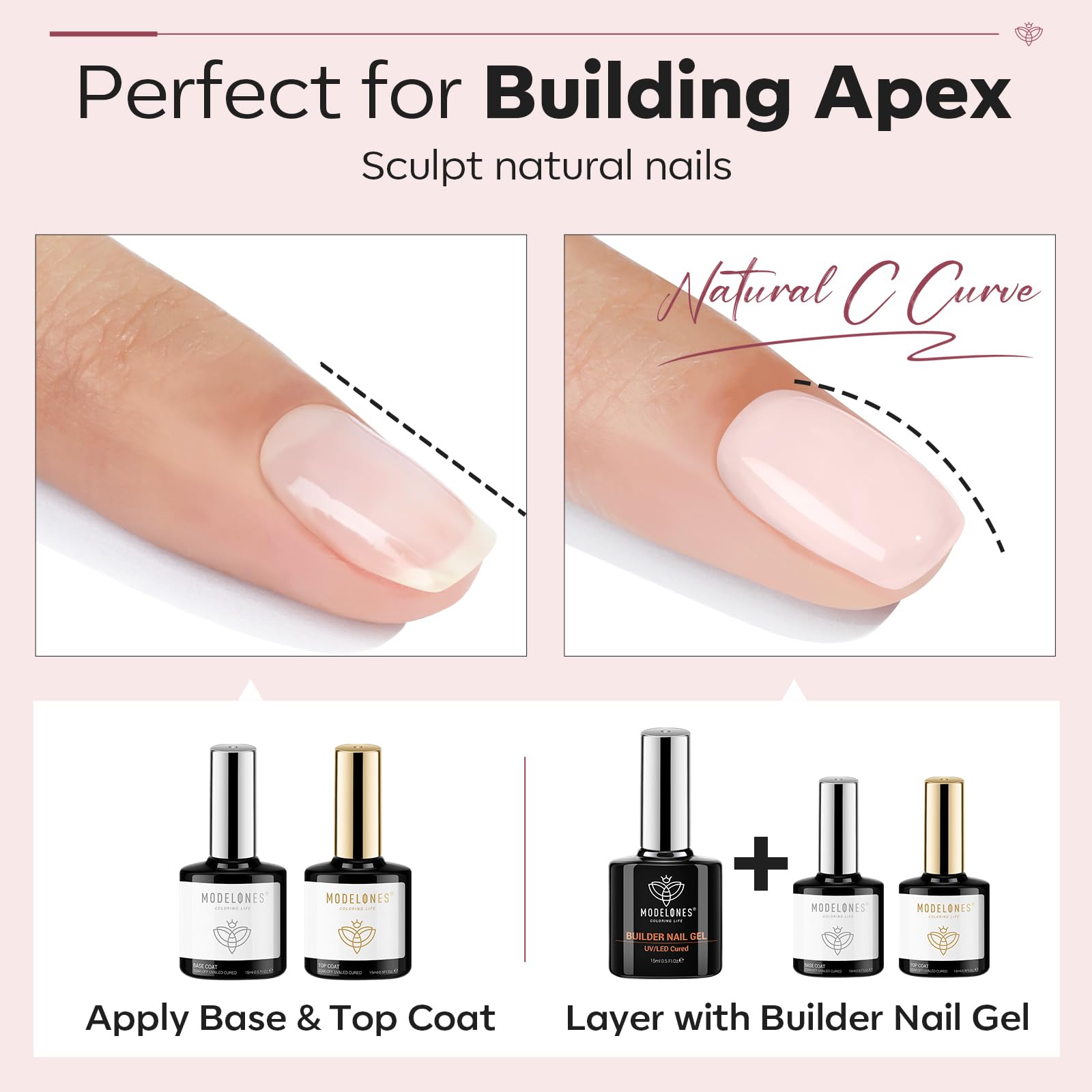 Modelones shiny top coat gloss finish adds durable shine and protection.