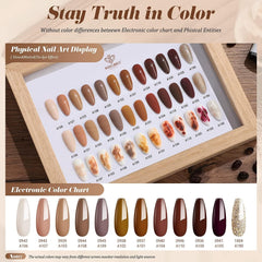Modelones tawny cinnamon burgundy glitter polish bottles for statement nails