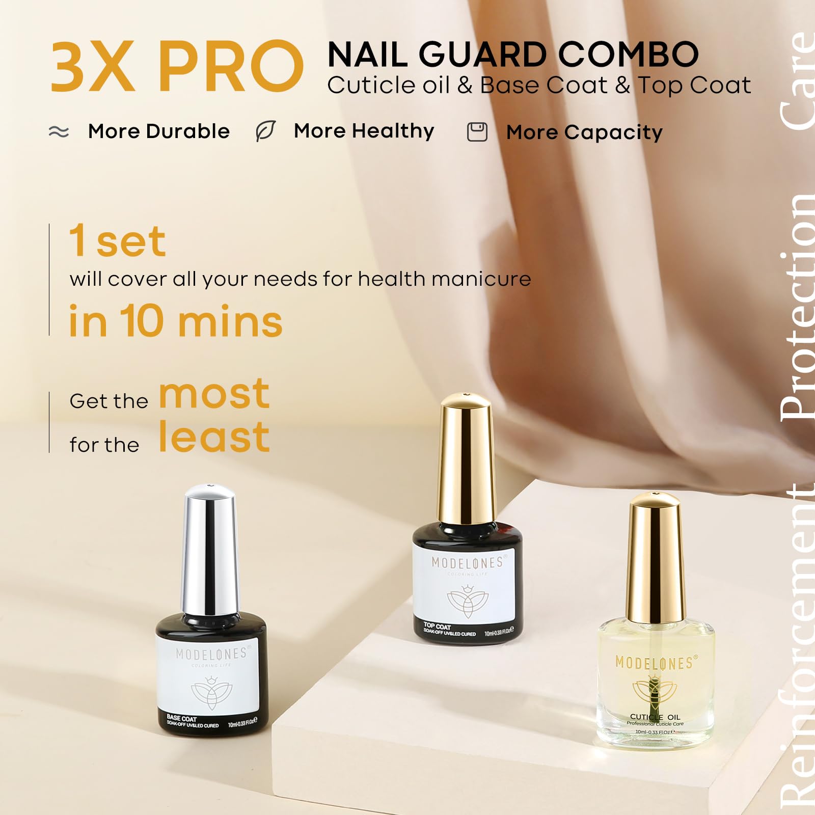 Modelones top coat with diamond shine for a glossy finish.