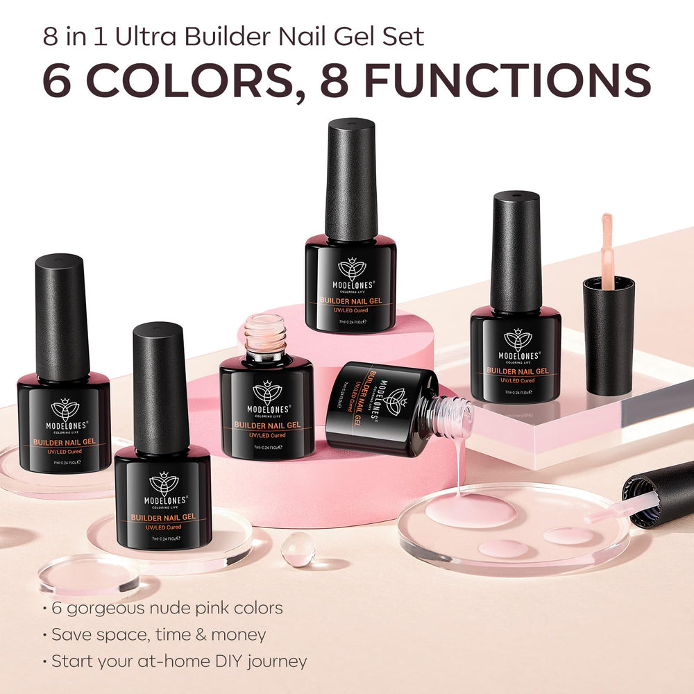 Modelones glossy top coat sealing the final look