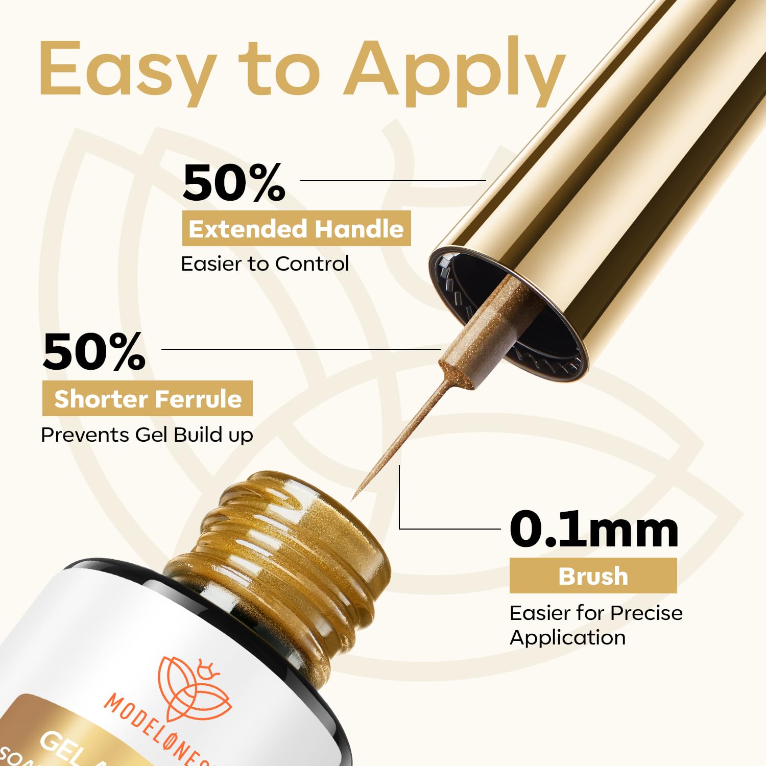 Modelones toxin-free formula with low odor for comfortable manicures.